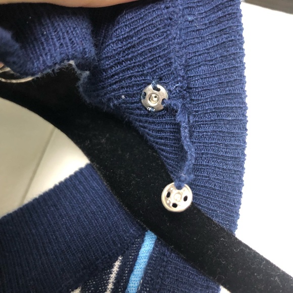 Anthropologie Maeve Lisanne Striped Sweater Maxi Dress Blue White - Picture 5 of 10